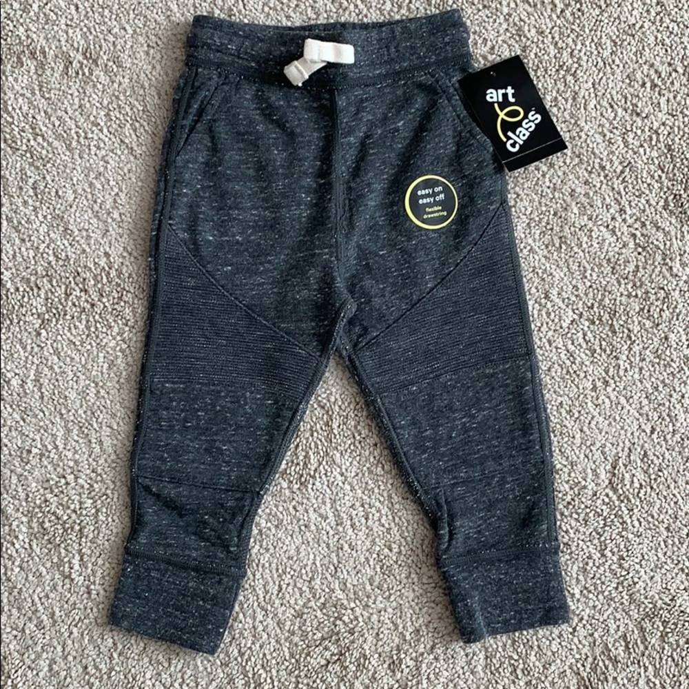 NWT Gray DrawString Boys 12M Joggers